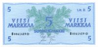 5 Markkaa 1963 Litt.B B0061489* kl.9